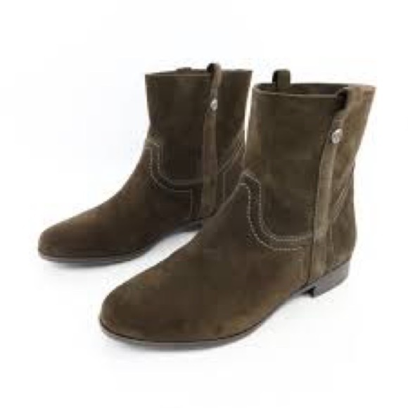 Frye & co brown suede ankle boots women’s size 9 boho casual minimalist - Picture 1 of 9